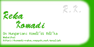 reka komadi business card